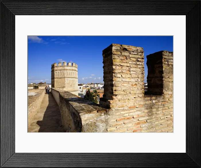 Framed Print : SPAIN. Jerez de la Frontera. Walls of the 'AlcAzar' (Moorish construction in Spain), 12th century. Hispano-Moresque art. Almohad art Framed Print : SPAIN. Jerez de la Frontera. Walls of the 'AlcAzar' (Moorish construction in Spain), 12th century. Hispano-Moresque art. Almohad art