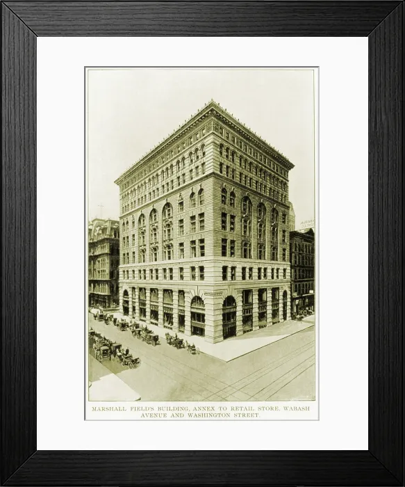 Framed Print : Marshall Field and Company, retail store, Wabash Avenue and Washington Street, Chicago. 1898