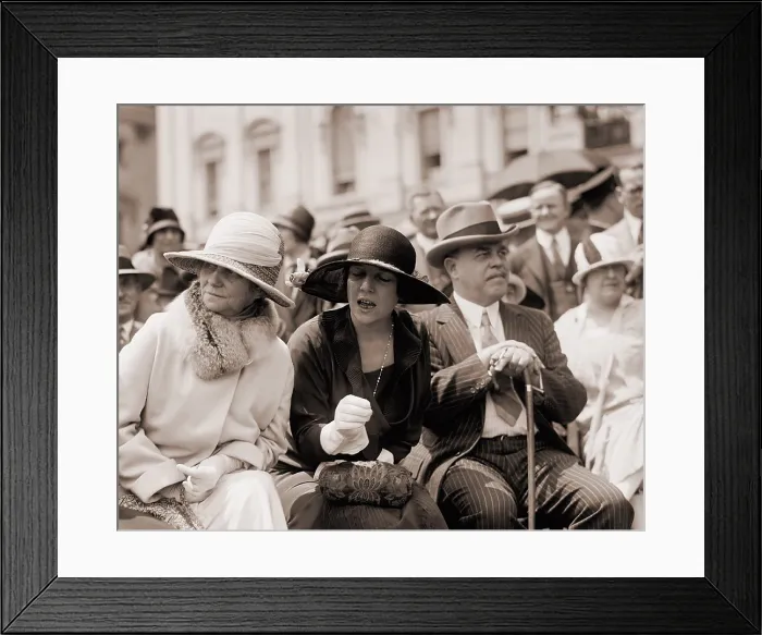 Framed Print : Alice Roosevelt Longworth speaks to Mrs. William Borah at Washington, D.C. gathering Framed Print : Alice Roosevelt Longworth speaks to Mrs. William Borah at Washington, D.C. gathering