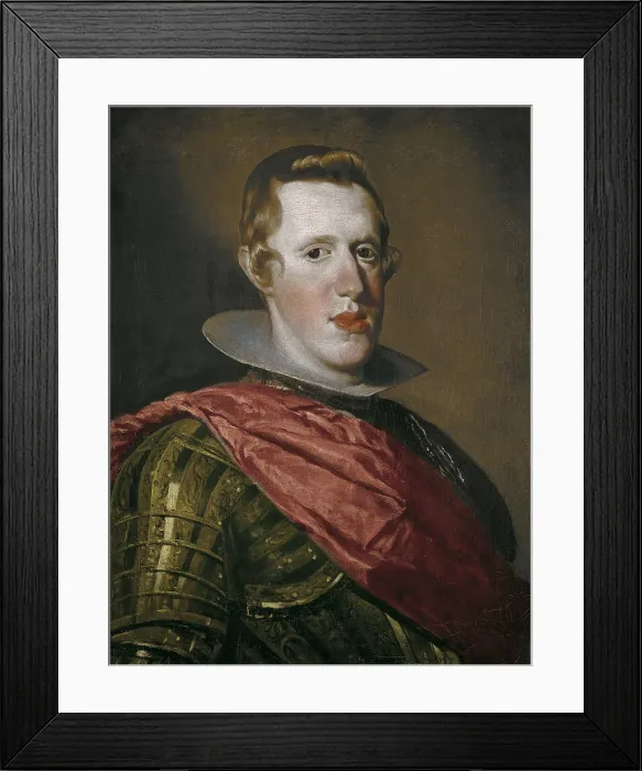 Framed Print : VELAZQUEZ, Diego Rodriguez de Silva (1599-1660). Portrait of Philip IV. 1628. King of Spain (1621-1665). Portrait with armour and General sash. Baroque art. Oil on canvas. SPAIN