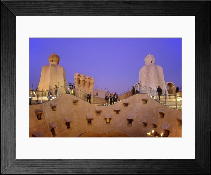 Framed Print : SPAIN. Barcelona. Mil House or 'The Quarry'. Roof view. Modernism. Architecture. - Lucas Vallecillos / Iberfoto / Everett Collection (223679)**US SALES ONLY**