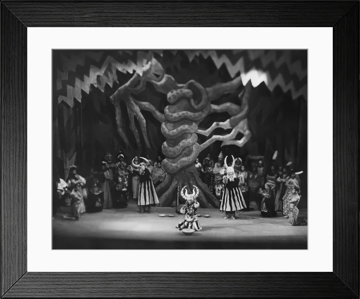 Framed Print : Scene from WPA Federal Theater Project, Bassa Moona, 1935. The play featured the African Dance Group. (BSLOC_2013_7_100)