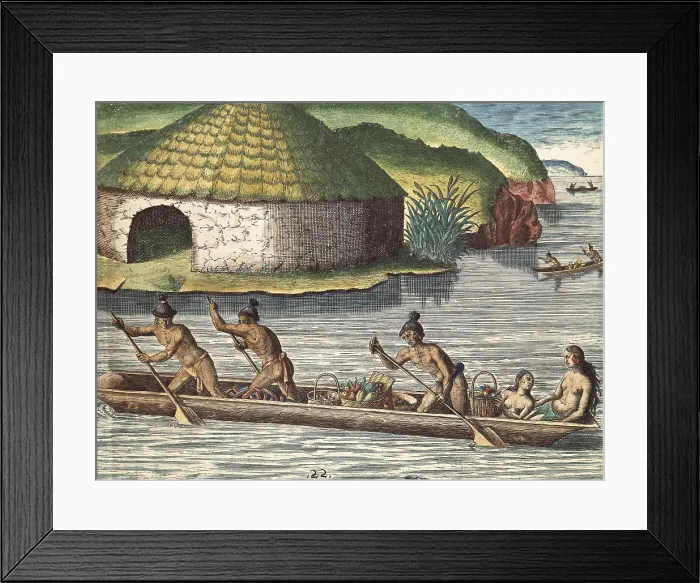 Framed Print : BRY, Theodor de (1528-1598); LE MOYNE DE MORGUES, Jacques (1533-1588). Brevis narratio eorum quae in Florida Americae Provincia Gallis acciderunt, secunda in allam Navigatione Framed Print : BRY, Theodor de (1528-1598); LE MOYNE DE MORGUES, Jacques (1533-1588). Brevis narratio eorum quae in Florida Americae Provincia Gallis acciderunt, secunda in allam Navigatione