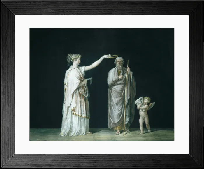 Framed Print : CANOVA, Antonio (1757-1822). Calliope and Homer. ca. 1798. Neoclassicism. Tempera. ITALY. Possagno. Museum of Antonio Canova Framed Print : CANOVA, Antonio (1757-1822). Calliope and Homer. ca. 1798. Neoclassicism. Tempera. ITALY. Possagno. Museum of Antonio Canova