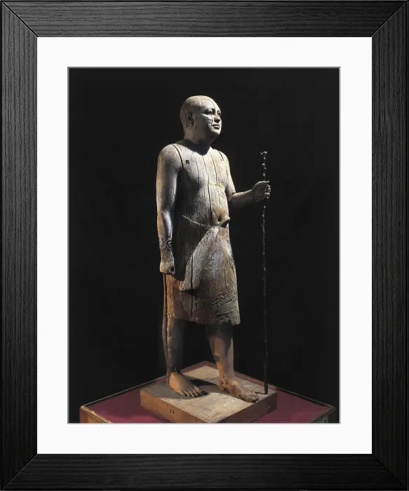 Framed Print : Ka-aper lcalled 'Sheikh El-Beled'. ca. 2465 BC. Work also known as 'The Headman of the Village', though his real activity was priest assistant. Sycamore wood