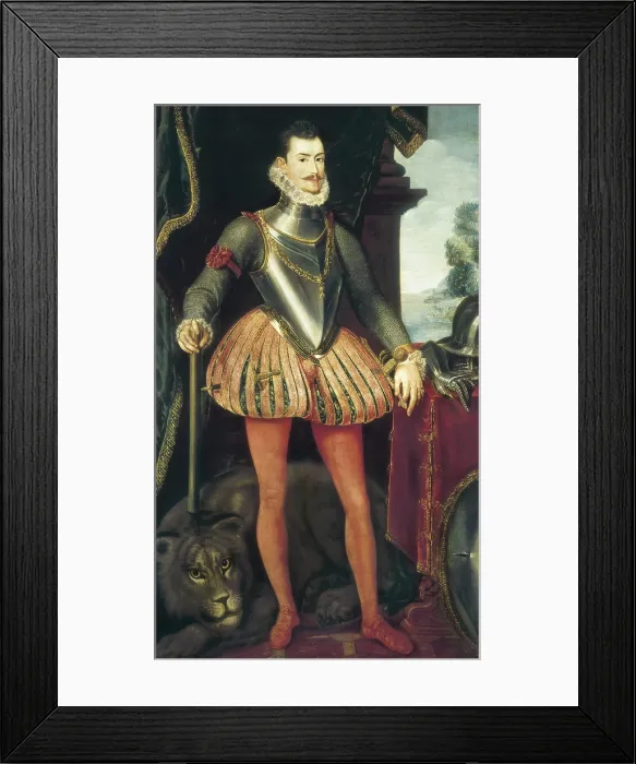 Framed Print : Juan de Austria, Don (1545-1578). Spanish prince, natural son of Charles V and Barbara Blomberg. Portrait of 1854 by Ramon Salvatierra and Molero (1819 -?)