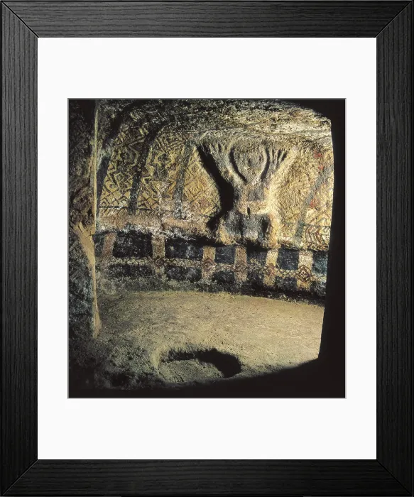 Framed Print : COLOMBIA. Inza. Archaeological park of Tierradentro. Alto de San Andres. Tomb number 1. Hypogeum decorated with geometric and anthropomorphic forms, 6th-10th c Framed Print : COLOMBIA. Inza. Archaeological park of Tierradentro. Alto de San Andres. Tomb number 1. Hypogeum decorated with geometric and anthropomorphic forms, 6th-10th c