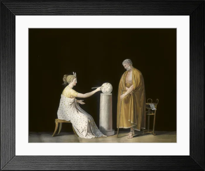 Framed Print : CANOVA, Antonio (1757-1822). Urania and Thales. ca. 1798. Neoclassicism. Tempera. ITALY. Possagno. Museum of Antonio Canova Framed Print : CANOVA, Antonio (1757-1822). Urania and Thales. ca. 1798. Neoclassicism. Tempera. ITALY. Possagno. Museum of Antonio Canova