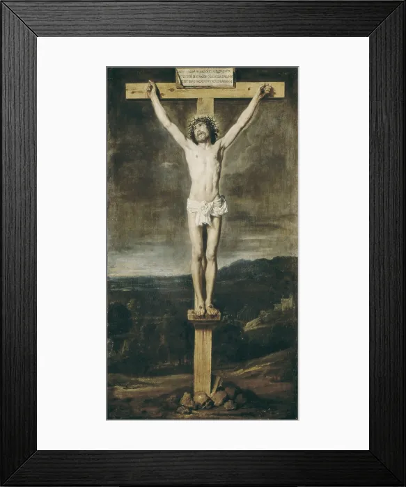 Framed Print : VELAZQUEZ, Diego Rodriguez de Silva (1599-1660). Christ on the Cross. 1671. Baroque art. Oil on canvas. SPAIN. Madrid. Prado Museum