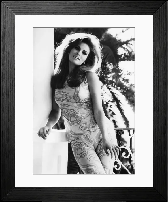 Framed Print : FATHOM, Raquel Welch, on location in Spain, December 1966, 20th Century-Fox Film Corporation, TM & Copyright / courtesy Everett Collection