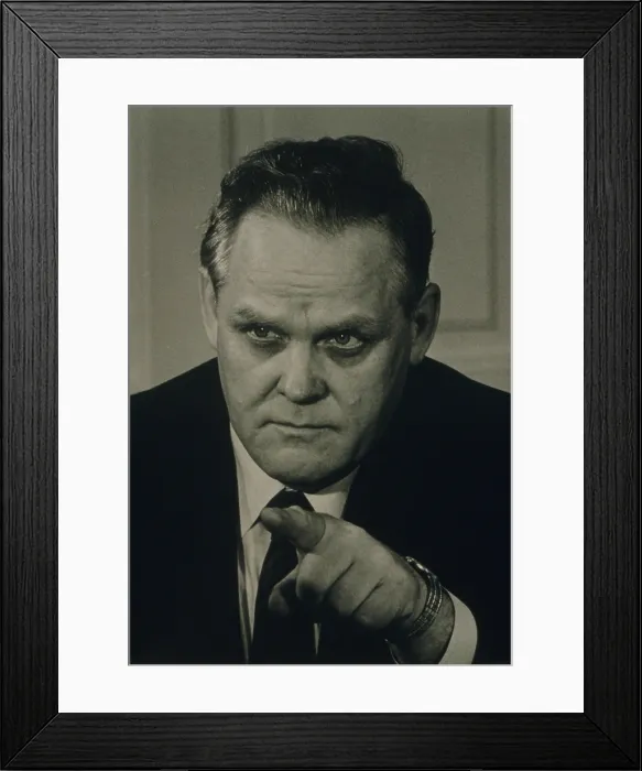 Framed Print : Gus Hall (1910-2000), leader of the Communist Party USA and its U.S. presidential candidate in 1972, 1976, 1980, and 1984