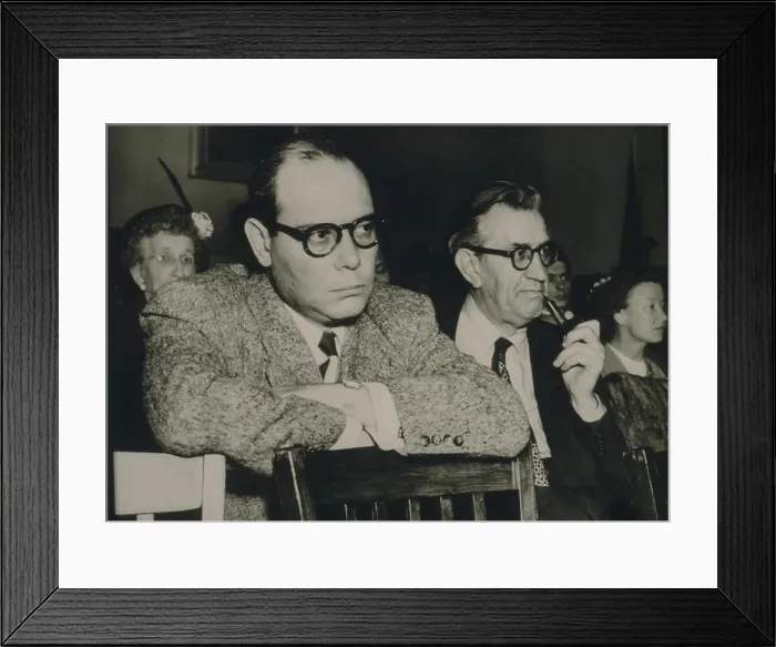 Framed Print : Paul Jarrico (1915-1997), American screenwriter and film producer, testifying to the House Un-American Activities Committee in 1951
