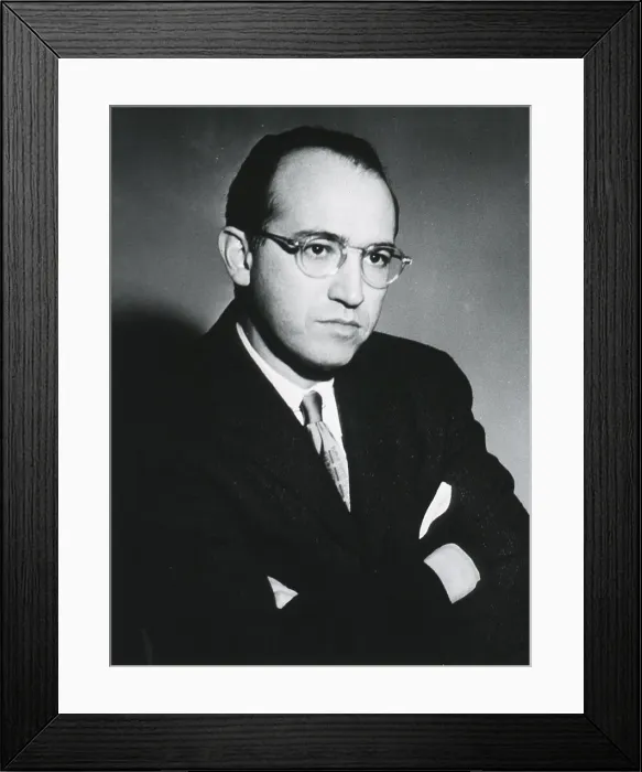 Framed Print : Jonas E. Salk (1914-1995), American developer of the first polio vaccine. Ca. 1955