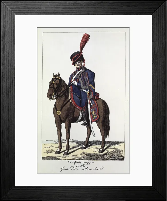 Framed Print : Army of the Kingdom of Italy (napoleonic period). Light artillery of the Royal Guard. Litography. AISA / Everett Collection**US SALES ONLY** Framed Print : Army of the Kingdom of Italy (napoleonic period). Light artillery of the Royal Guard. Litography. AISA / Everett Collection**US SALES ONLY**