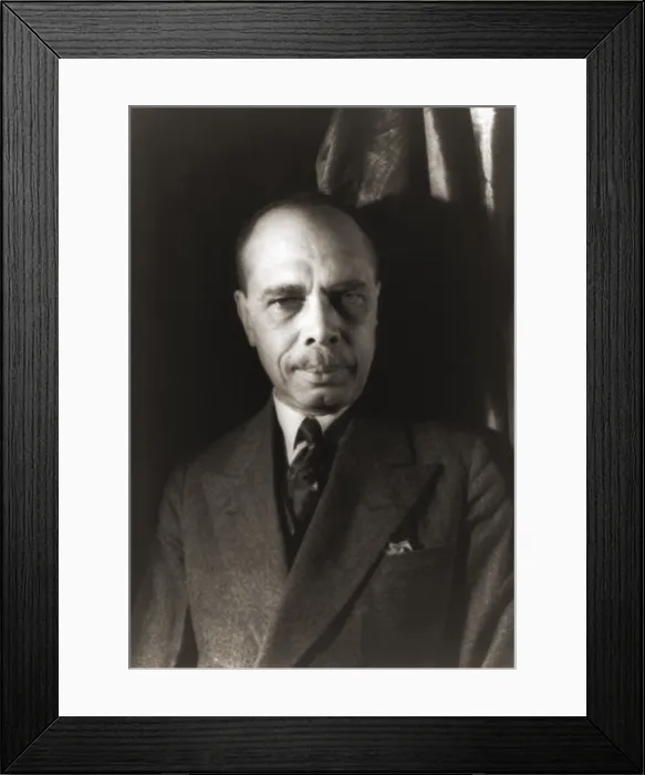 Framed Print : James Weldon Johnson (1871-1938), creative writer, historian, and civil rights activist. 1932 portrait by Carl Van Vechten