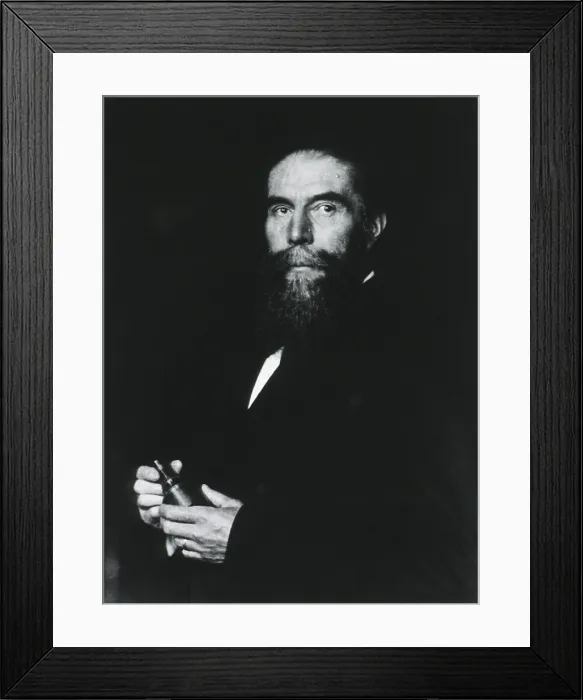 Framed Print : Wilhelm Roentgen (1845-1923), German physicist, discoverer of X-rays, holding a cathode-ray tube, the source of the x-ray radiation he discovered