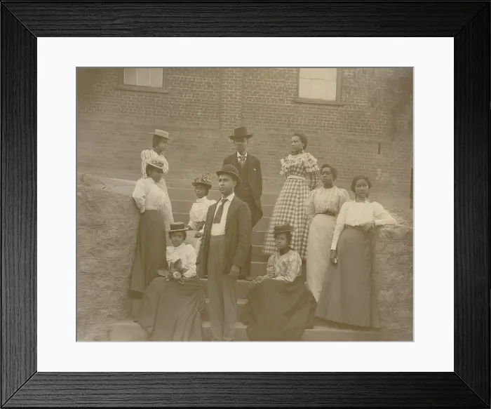 Framed Print : Well dressed young African American men and women, possibly college students, in Georgia ca. 1900