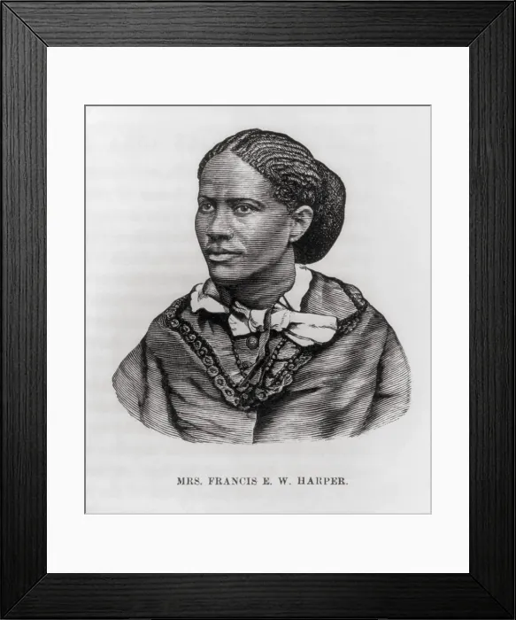 Framed Print : Frances Ellen Watkins Harper (1825-1911), African American poet, novelist and abolitionist. Ca. 1860s Framed Print : Frances Ellen Watkins Harper (1825-1911), African American poet, novelist and abolitionist. Ca. 1860s