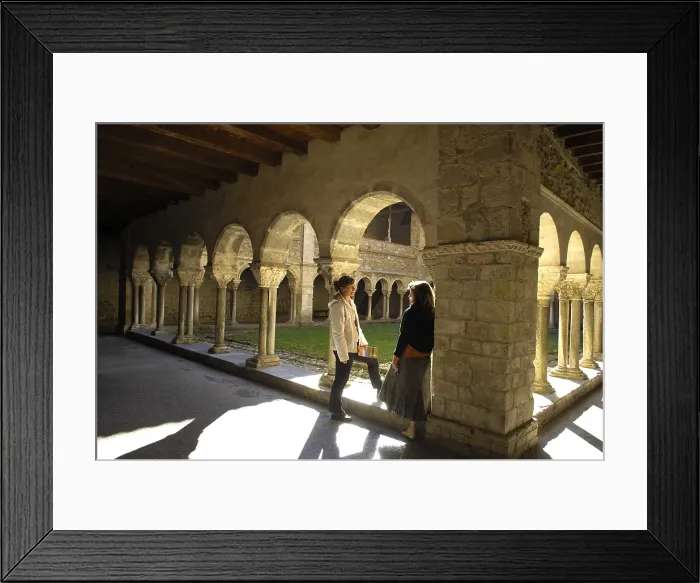 Framed Print : FRANCE. Saint-Girons. Romanesque cloister of the Cathedral of Saint-Lizier (11th - 12th c.). Rafa Prez / AISA / Everett Collection (188066)**US SALES ONLY**