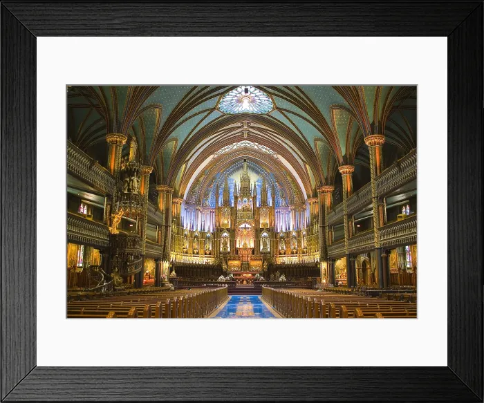 Framed Print : CANADA. Montreal. Inside of Notre-Dame Basilica (Basilique Notre-Dame de Montreal), built between 1824 and 1829. Neo-Gothic. Architecture Framed Print : CANADA. Montreal. Inside of Notre-Dame Basilica (Basilique Notre-Dame de Montreal), built between 1824 and 1829. Neo-Gothic. Architecture