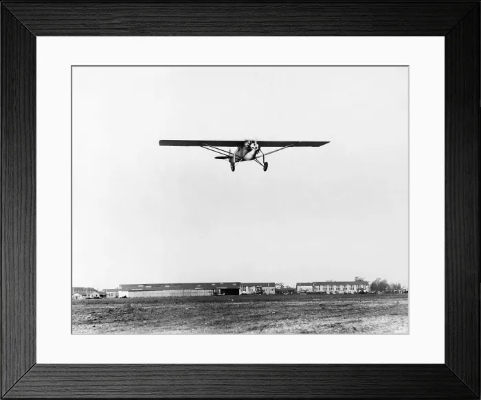 Framed Print : Charles Lindbergh's airplane, the Spirit of St. Louis, in flight in 1927