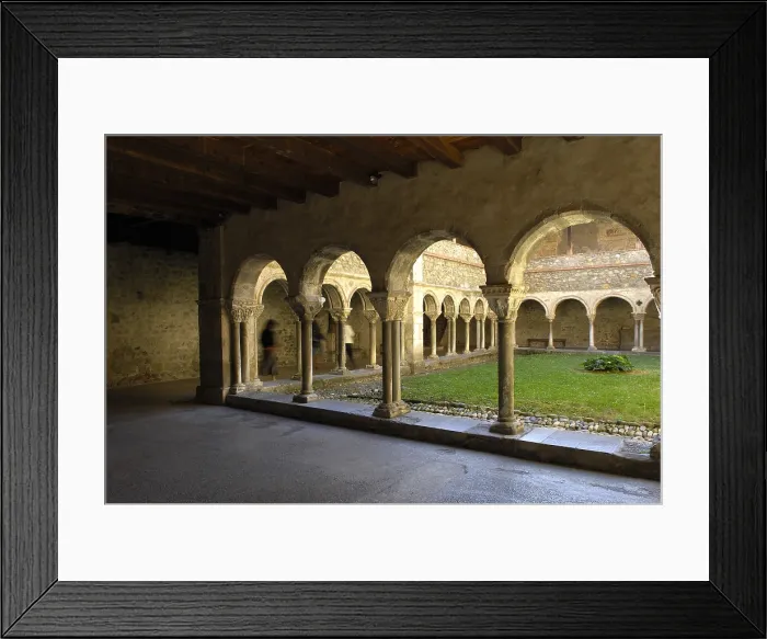 Framed Print : FRANCE. Saint-Girons. Romanesque cloister of the Cathedral of Saint-Lizier (11th - 12th c.). Romanesque art. Rafa Prez / AISA / Everett Collection (188068)**US SALES ONLY**