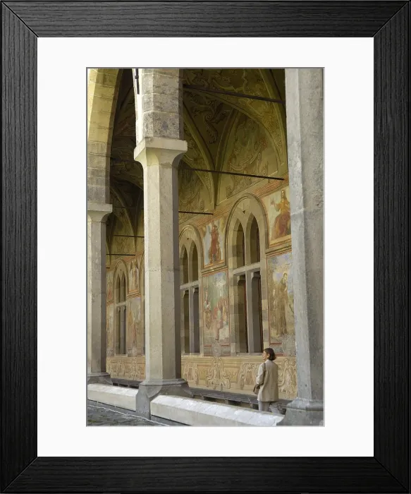 Framed Print : ITALY. Naples. Church of Santa Chiara. Cloister. Gothic art. Rafa Prez / AISA / Everett Collection (185609)**US SALES ONLY**