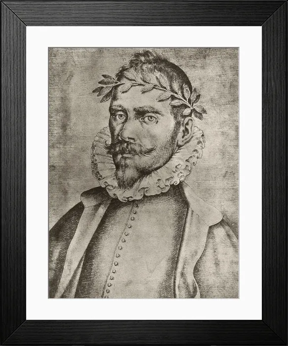 Framed Print : CETINA, Gutierre de (1520-1557). Spanish poet and soldier. Drawing. - P. Rotger / Iberfoto / Everett Collection (578026)**US SALES ONLY**
