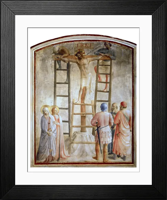 Framed Print : ANGELICO, Fra (1387-1455). Descent from the Cross. 1440-1441. ITALY. Florence. St. Mark's Convent. Renaissance art. Quattrocento. Fresco Framed Print : ANGELICO, Fra (1387-1455). Descent from the Cross. 1440-1441. ITALY. Florence. St. Mark's Convent. Renaissance art. Quattrocento. Fresco