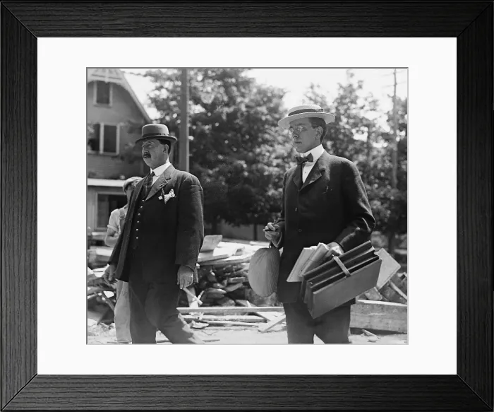 Framed Print : Harry Thaw (1871-1947), murderer of Stanford White, with unidentified gentleman, possibly one of his lawyers. Ca. 1907-1909. Thaw was portrayed by Robert Joy in RAGTIME, 1981 Framed Print : Harry Thaw (1871-1947), murderer of Stanford White, with unidentified gentleman, possibly one of his lawyers. Ca. 1907-1909. Thaw was portrayed by Robert Joy in RAGTIME, 1981