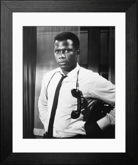 Framed Print : THE SLENDER THREAD, Sidney Poitier, 1965