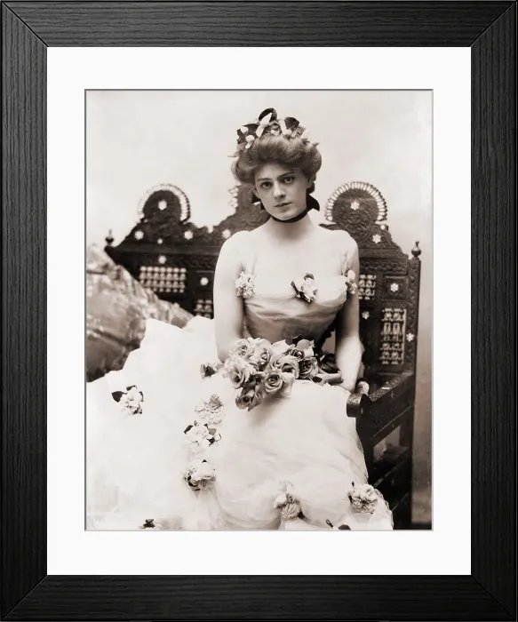 Framed Print : Ethel Barrymore (1879-1959), already an experienced actress at age 22, in 1901. Photo by Burr McIntosh (1862-1942)