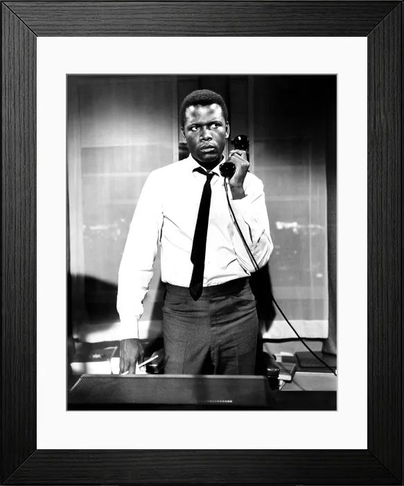 Framed Print : THE SLENDER THREAD, Sidney Poitier, 1965