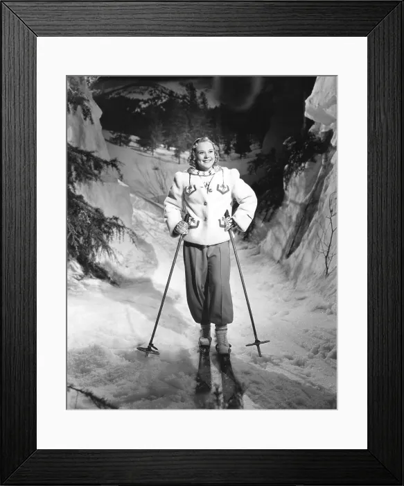 Framed Print : EVERYTHING HAPPENS AT NIGHT, Sonja Henie, 1939, TM and copyright 20th Century Fox Film Corp. All rights reserved / Courtesy: Everett Collection
