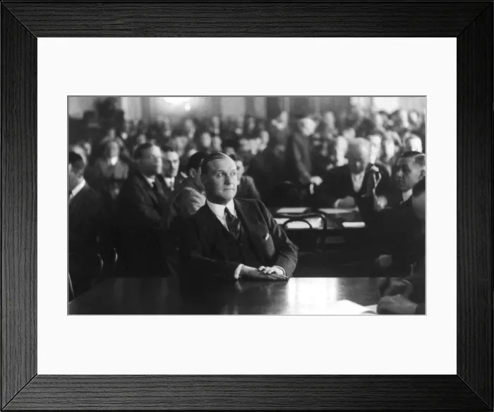 Framed Print : Harry M. Daugherty (1860-1941), testifying at the Senate Investigation of the Teapot Dome scandal. His testimony prompted President Coolidge to demand his resignation