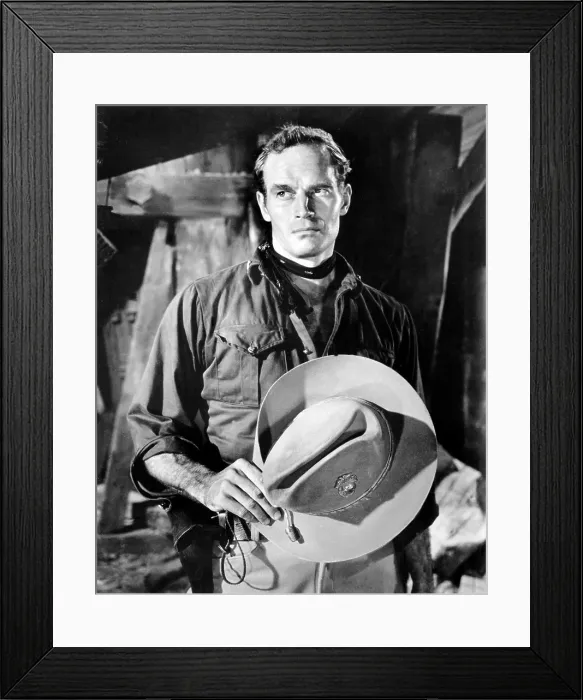 Framed Print : 55 DAYS AT PEKING, Charlton Heston, 1963