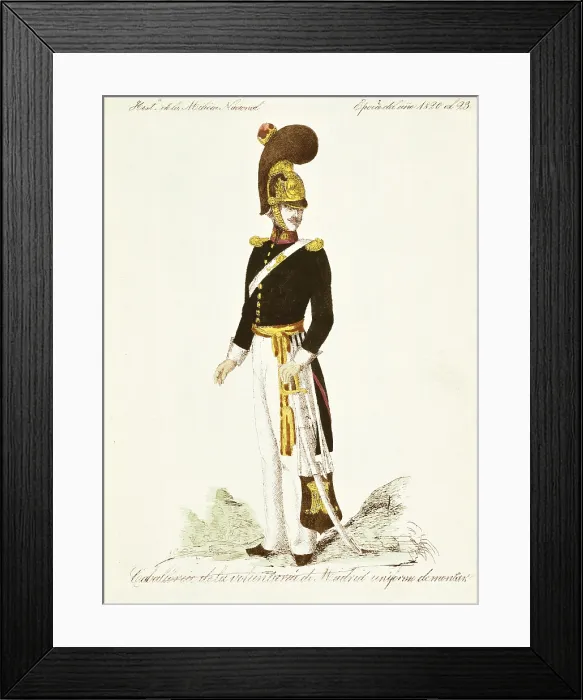 Framed Print : Spain. Liberal Triennium (1820-1823). Volunteer cavalry of Madrid with riding dresses. Litography. SPAIN. Madrid. National Library. AISA / Everett Collection**US SALES ONLY**