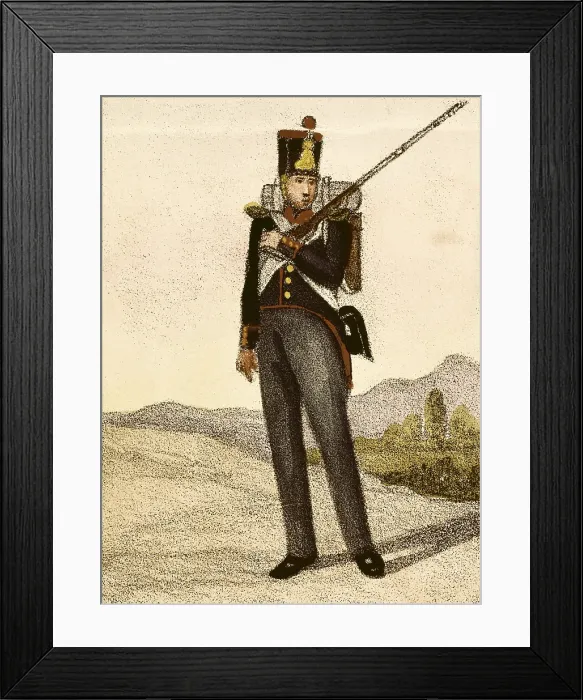 Framed Print : Spain (1833). Provincial Militia. Litography. SPAIN. Madrid. National Library. AISA / Everett Collection**US SALES ONLY**