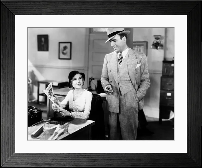 Framed Print : THE FINAL EDITION, from left, Mae Clarke, Pat O'Brien, 1932 Framed Print : THE FINAL EDITION, from left, Mae Clarke, Pat O'Brien, 1932