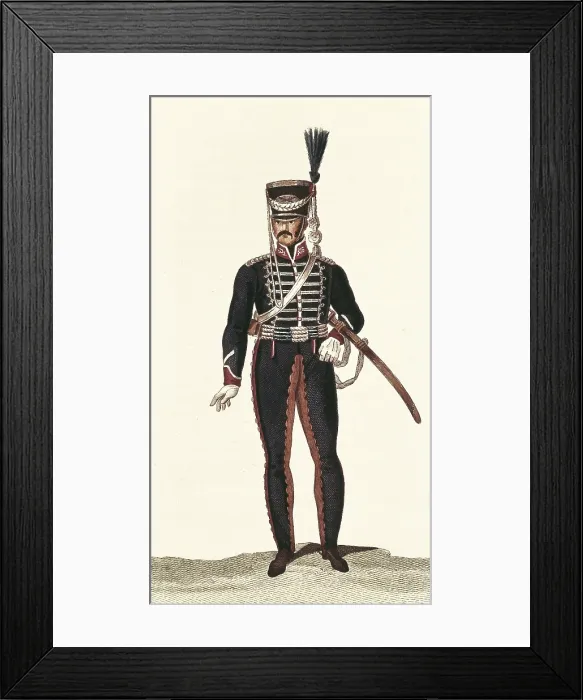 Framed Print : Picture of 'Memoria para la historia de las tropas de la Casa Real de Espaa' de Serafn Mara de Loto (Madrid, 1828). Honor Guard of Admiral Godoy, 1800