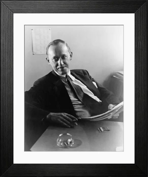 Framed Print : Harry L. Hopkins (1890-1946), political advisor and confident to Franklin Roosevelt, was so close to FDR that he lived in the White House. Ca. 1940