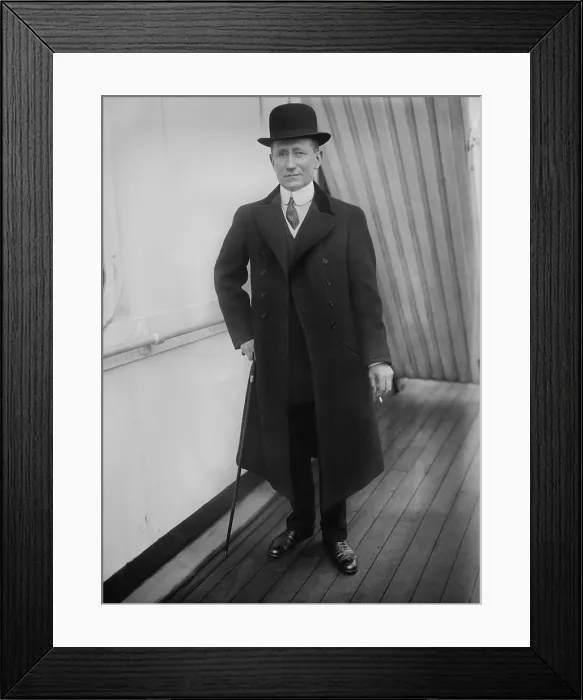 Framed Print : Guglielmo Marconi 1874 1937 developed the wireless telegraph system sending radio signals through the air rather than through wires