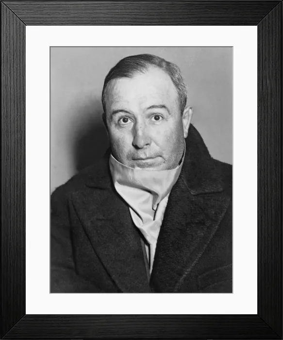 Framed Print : John Torrio 1882-1957 was head of the Chicago Outfit in the 1920s until he was nearly killed in a 1925 assassination attempt after which Al Capone took charge