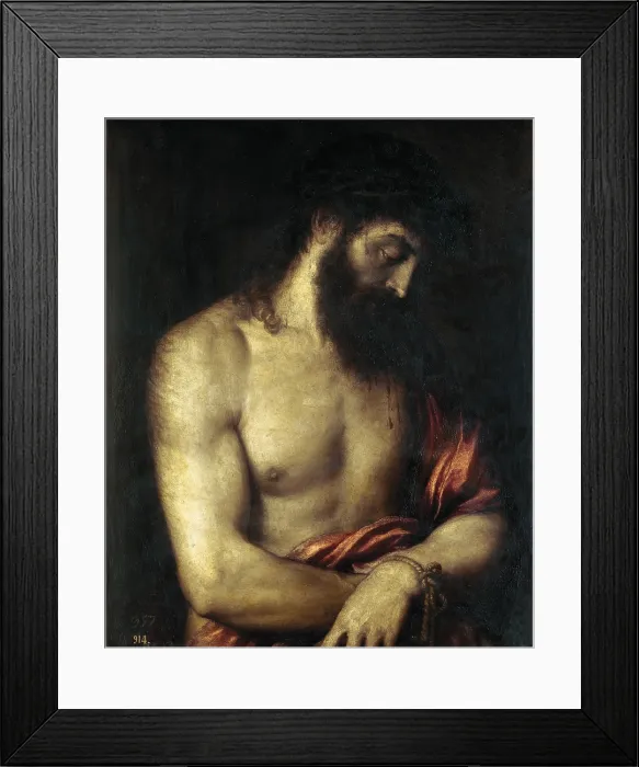 Framed Print : TTITIA, Tiziano Vecello, also called (1490-1576). Ecce Homo. 1548. Renaissance art. Cinquecento. Oil on canvas. SPAIN. Madrid. Prado Museum
