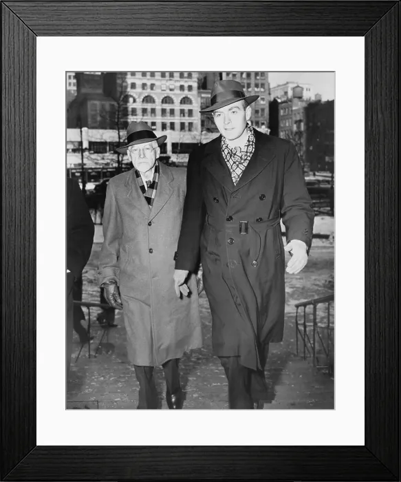 Framed Print : William Walter Remington 1917-1954 on right was an U.S. government economist accused of espionage by the Soviet spy and defector Elizabeth Bentley Framed Print : William Walter Remington 1917-1954 on right was an U.S. government economist accused of espionage by the Soviet spy and defector Elizabeth Bentley