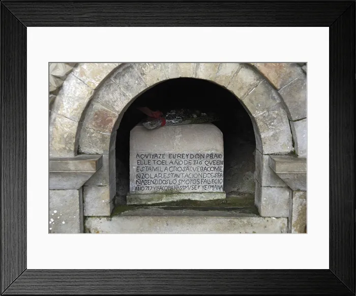 Framed Print : SPAIN. Covadonga. Basilica of Santa Mara la Real de Covadonga. Sepulchre of Don Pelayo. Rafa Prez / AISA / Everett Collection (188171)**US SALES ONLY**