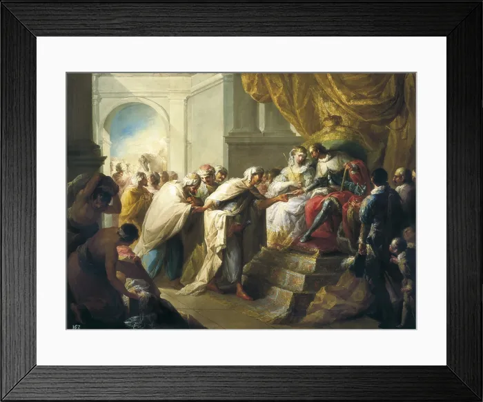 Framed Print : LOPEZ Y PORTAnA, Vicente (1772-1850). The Catholic Kings with an Embassy from the King of Fez. 1790. Oil on canvas. SPAIN. Madrid. St. Fernando Royal Academy Museum Framed Print : LOPEZ Y PORTAnA, Vicente (1772-1850). The Catholic Kings with an Embassy from the King of Fez. 1790. Oil on canvas. SPAIN. Madrid. St. Fernando Royal Academy Museum