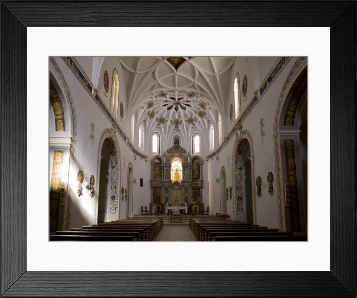 Framed Print : SPAIN. TERUEL. Estercuel. Monasterio de El Olivar. Church nave (16th-17th cs). Architecture. - Paul Maeyaert / Iberfoto / Everett Collection (135677)**US SALES ONLY**