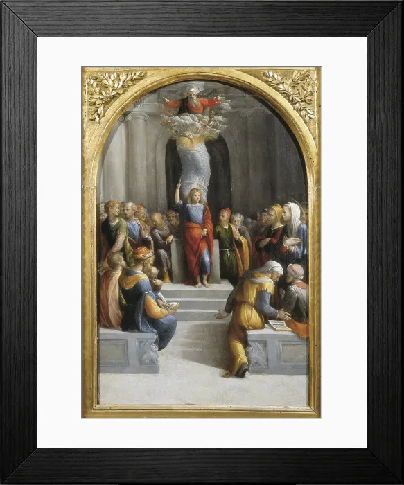 Framed Print : GAROFALO, Benvenuto Tisi, also called (1481-1559). Jesus among the Doctors of the Temple. Mannerism art. Oil on canvas. ITALY. Turin. Galleria Sabauda (Sabauda Gallery) Framed Print : GAROFALO, Benvenuto Tisi, also called (1481-1559). Jesus among the Doctors of the Temple. Mannerism art. Oil on canvas. ITALY. Turin. Galleria Sabauda (Sabauda Gallery)