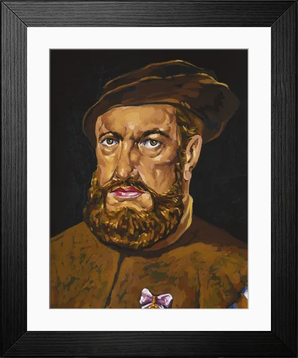 Framed Print : MAGELLAND, Ferdinand (1480-1521). Portuguese navigator and discoverer. Oil on canvas. - Fonollosa / Iberfoto / Everett Collection (502392)**US SALES ONLY**